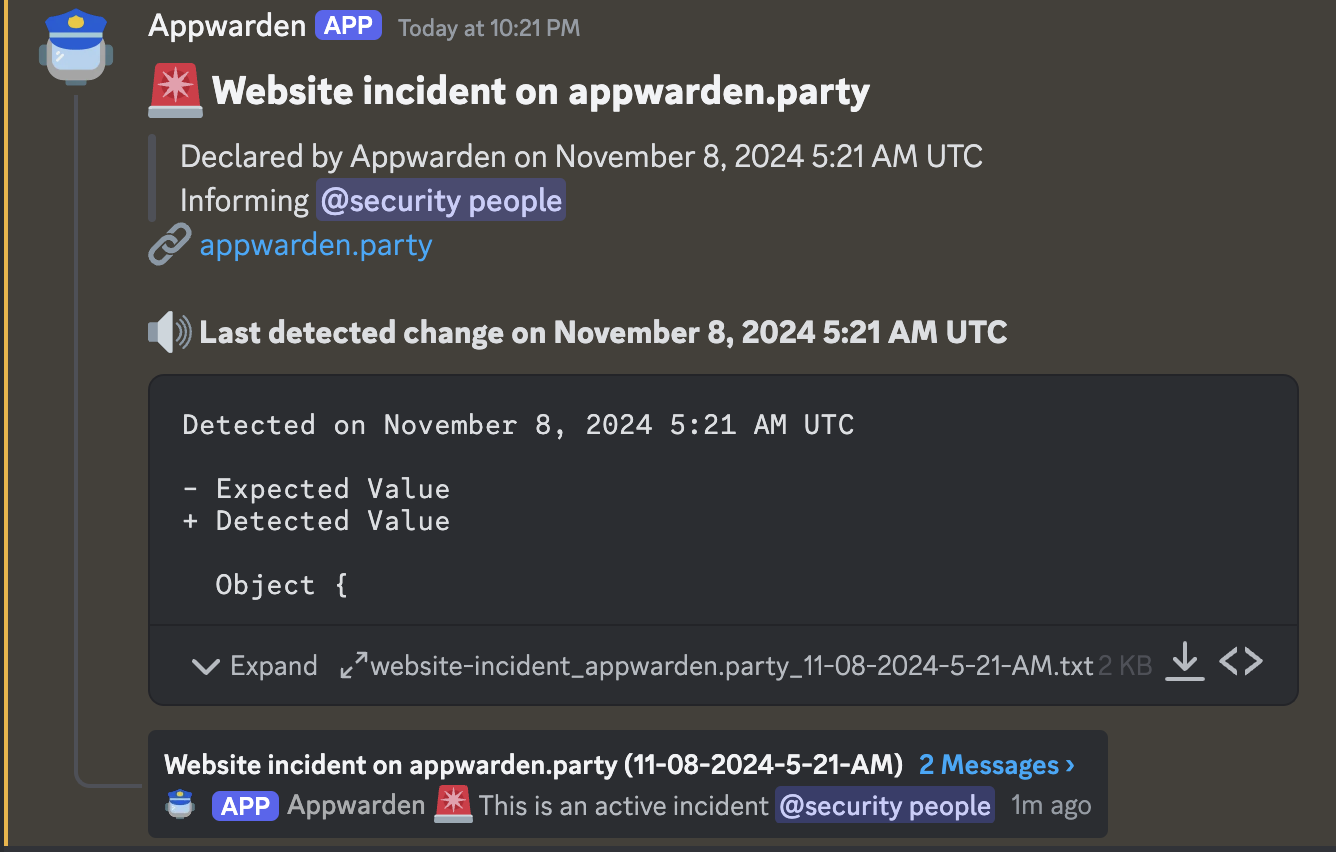 A detected incident will remain open until the detected mismatch between your deployed infrastructure and your domain configuration is resolved